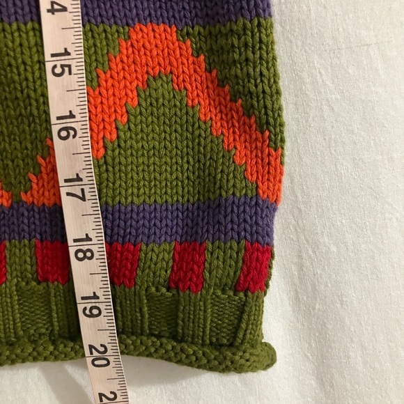 Esprit Vintage Cardigan Sweater 90s Chunky Cotton Wood Buttons - Picture 8 of 9